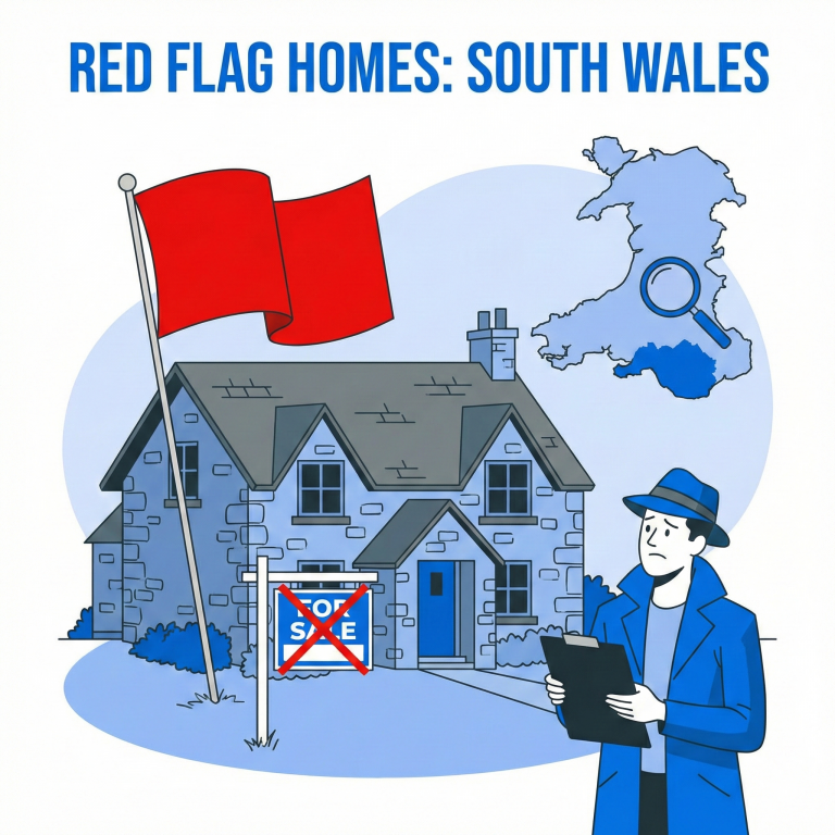 sell red flag home in south wales