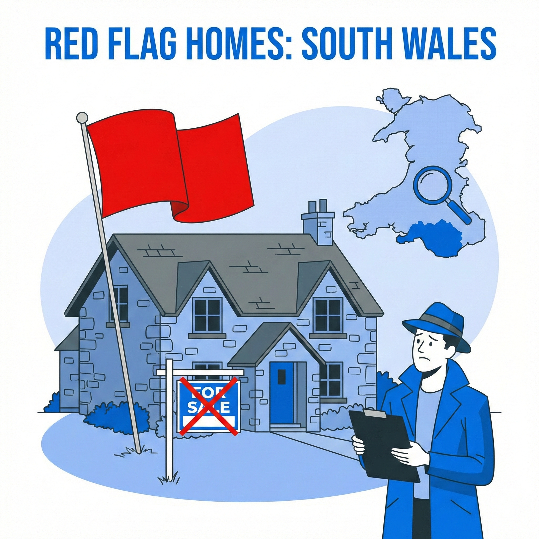 sell red flag home in south wales
