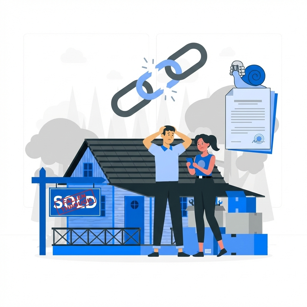 Property chain failure causing stress for downsizing seller in South Wales